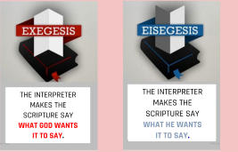 THE INTERPRETER MAKES THE SCRIPTURE SAY WHAT GOD WANTS IT TO SAY.  THE INTERPRETER   MAKES THE      SCRIPTURE SAY  WHAT HE WANTS                    IT TO SAY.